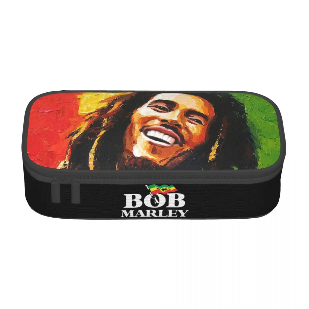 Kawaii Jamaica Reggae Rock Bob Marleys Pencil Cases for Boys Gilrs Large Capacity Pen Box Bag Stationery