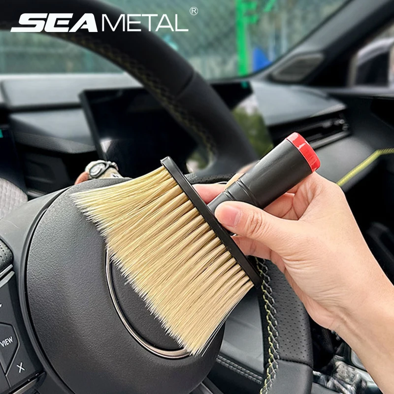 SEAMETAL Car Wash Brush Dust Remover Car Air Conditioner Outlet Dust Removal Brush Soft Bristles Brushes for Car Cleaning Tools BEST SELLERS