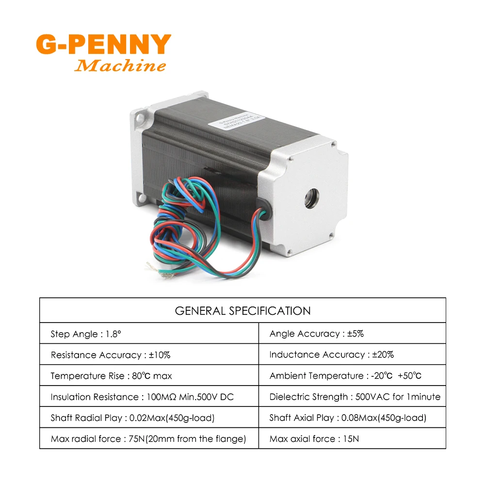 NEMA23 57x112mm 3Nm Stepper Motor 3A/4.2A Single/Double Shaft