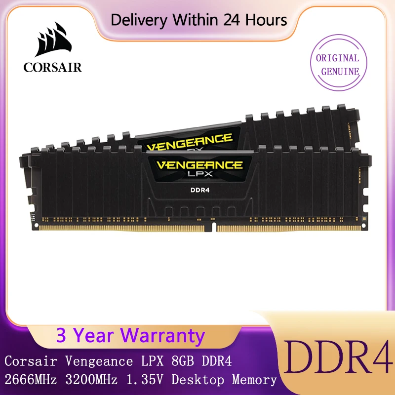 Corsair Vengeance LPX 8GB DDR4 Desktop Memory 3600MHz 3200MHz 2666MHz 1.35V