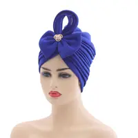 New Latest Nigerian Wedding Gele Cap African Auto Gele Headtie Muslim Turban Cap Arab India Hat Female Head Wrap Turbante Mujer 5