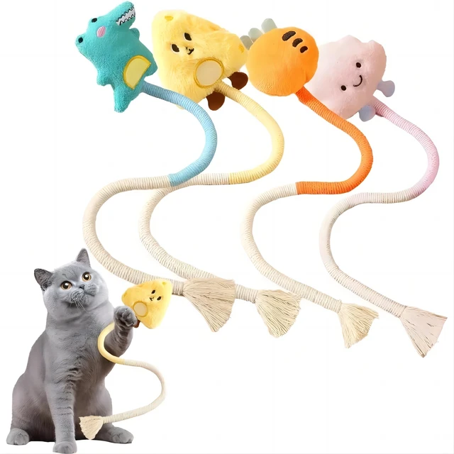 Cat Scratcher Rope Toy Cotton Rope Bite-resistant Chewing Toy Paw Claw Furniture Protector Scratching Toy Cat Puzzle Cute Shape Cat Scratcher Rope Toy Cotton Rope Bite-resistant Chewing Toy Paw Claw Furniture Protector Scratching Toy Cat Puzzle Cute Shape