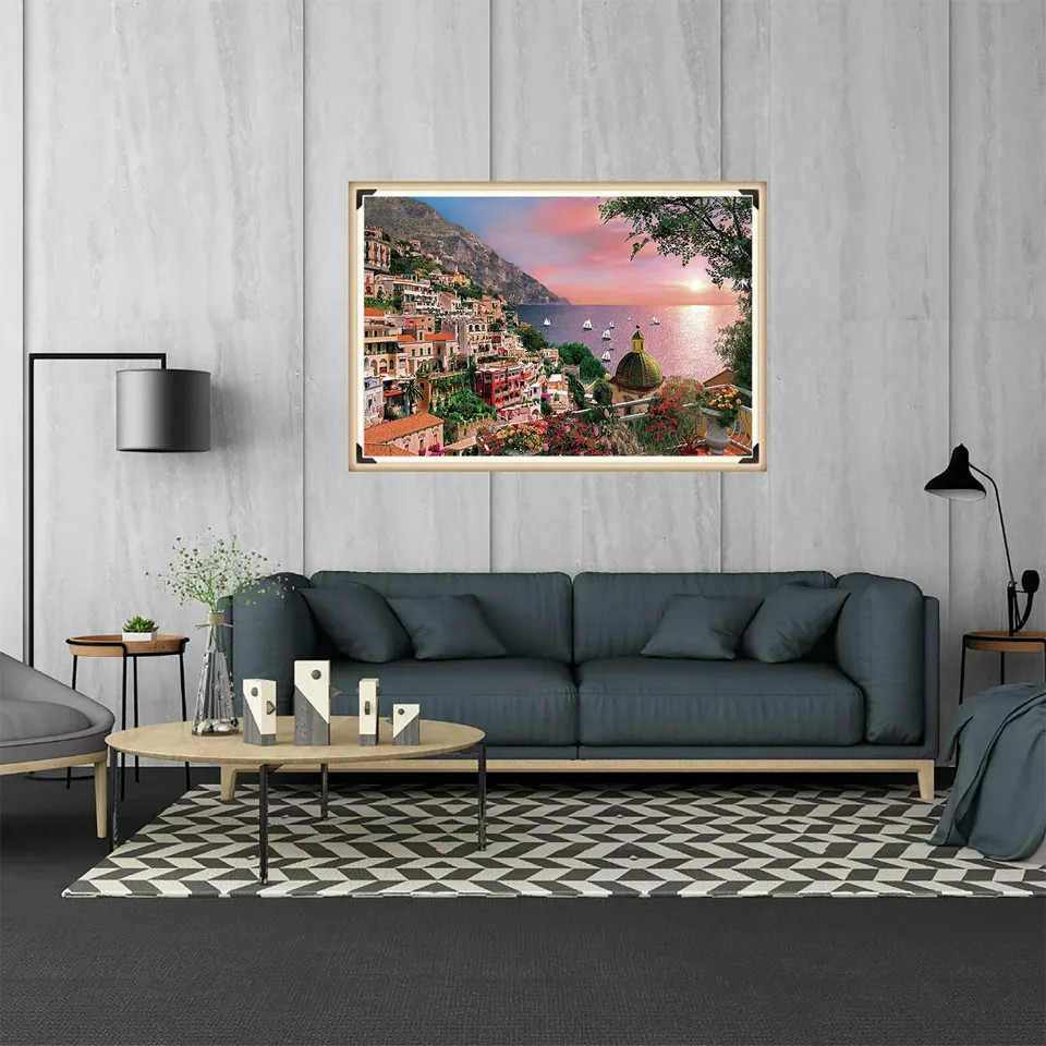 Amalfi Coast Italy 1000-Piece Jigsaw Puzzle - Vintage Travel Art For Home Decor