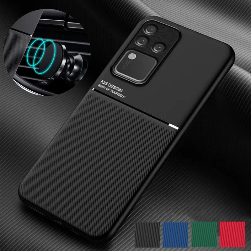 Rugged Non-Slip Shockproof Phone Case with Magnetic Car Holder Attachment
