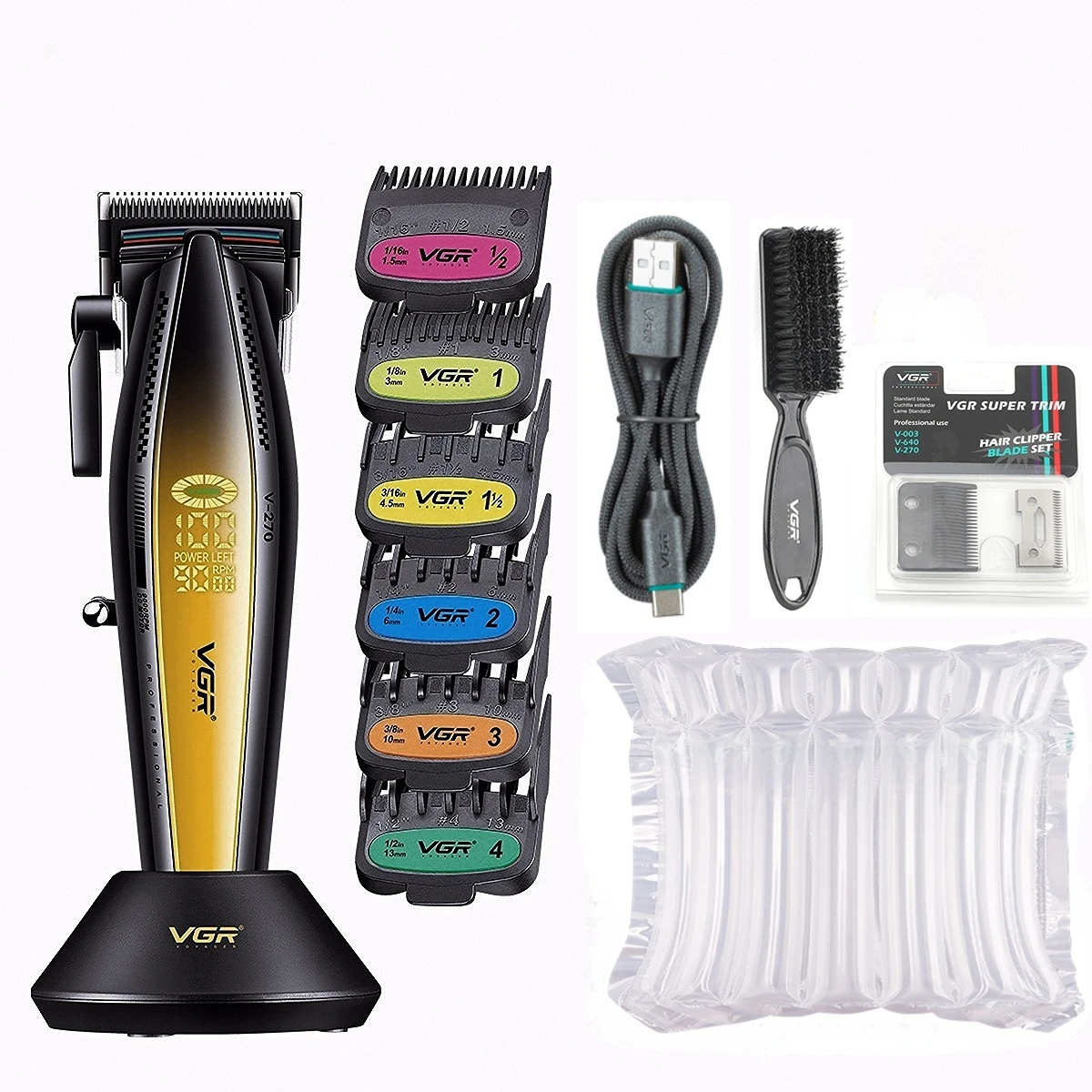 VGR ماكينة قص الشعر كهربائي مجز احترافي ماكينة تشذ...