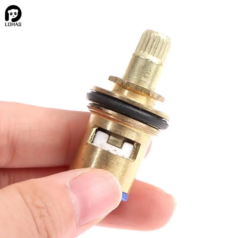 Faucet Cartridge Universal Replacement Tap Valves Brass Ceramic Disc Cartridge Inner Faucet Valve for Bathroom, Clockwise or Anti-clockwise
