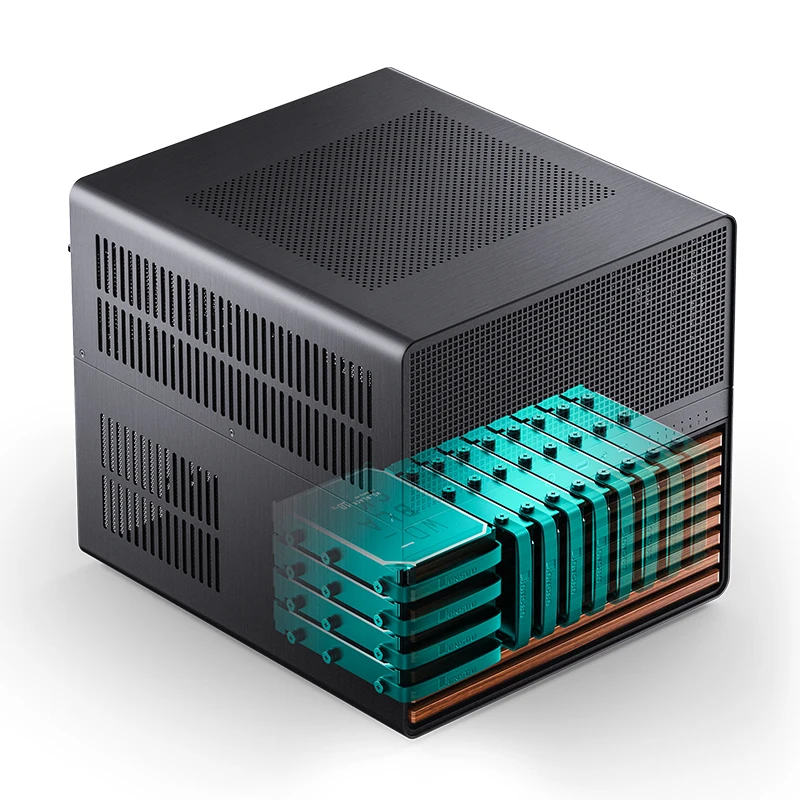 Jonsbo N5 NAS Desktop Case ITX M-ATX ATX E-ATX Computer Chassis 12+4 Hard Disk Location Support 240/280 Water Cooling PC Case