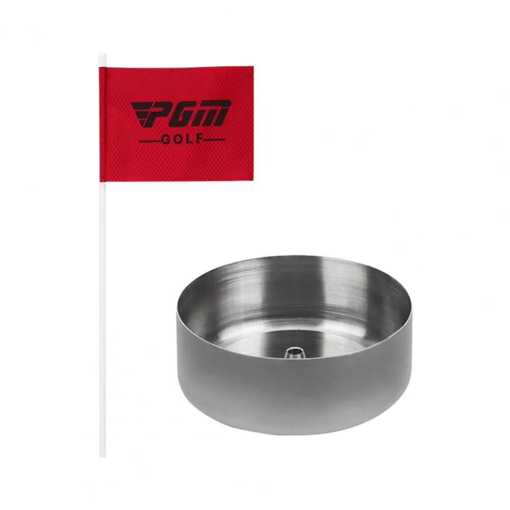 

1 Set Golf Green Hole Cup Flagstick with Flag Concise High-intensity Turnover Prevent Golf Green Cups golf accessories 골프용품