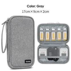 USB Flash Drive Storage Organizer - Dustproof Tech Accessories Pouch with 22 Compartments (G04 - Gray)