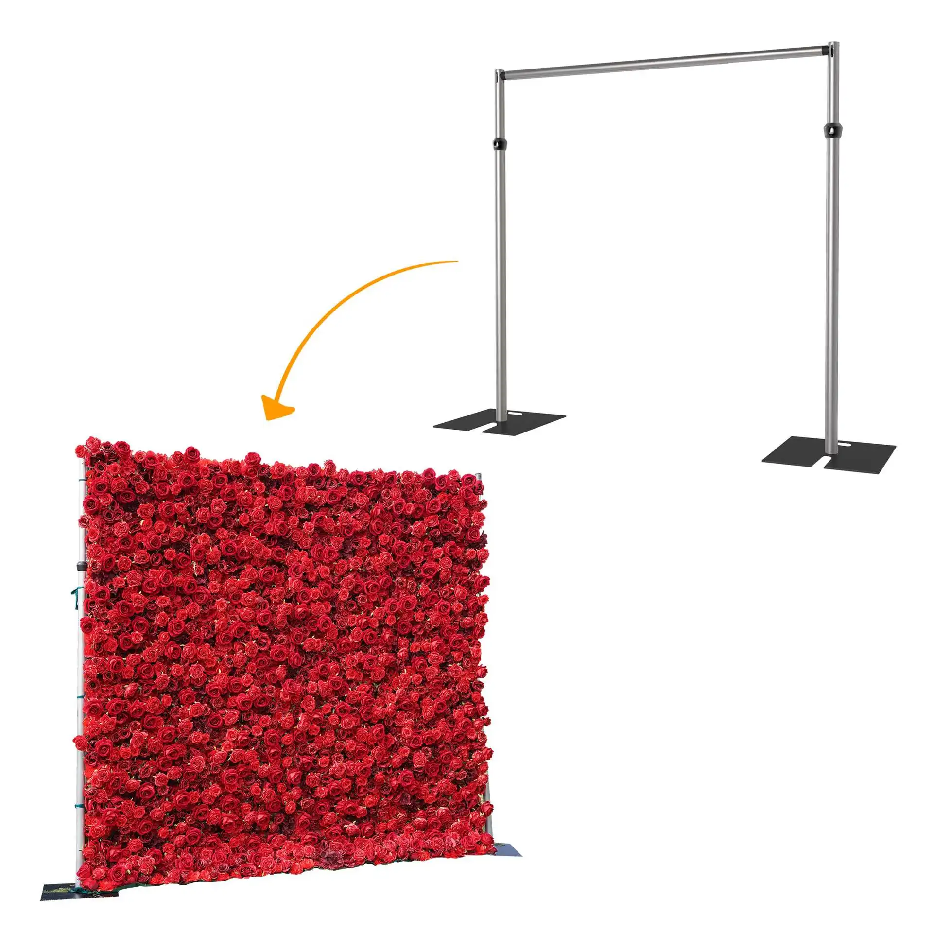 Backdrop Stand, 10x10Ft Adjustable Backdrop Support System Kit Aluminum Alloy Background Stand, for Event,Birthday Party