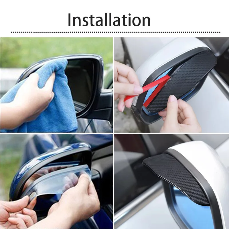 2pcs Car Rearview Mirror Rain Shield Rain Eyebrow Cover Universal Carbon Fiber Rear View Side Mirror Eyebrow Shield rearview mirror rain shield rearview mirror rain eyebrow rearview mirror rain guard