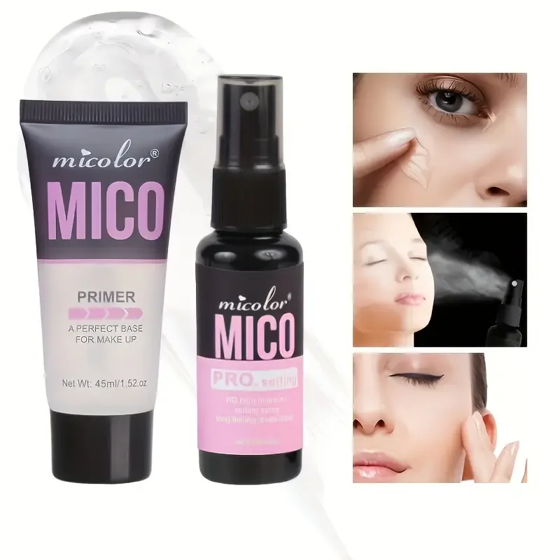 Transparent Jelly Makeup Primer + Setting Spray,Invisible Pore Color Rendering Hold Makeup, For Base Makeup And Finishing