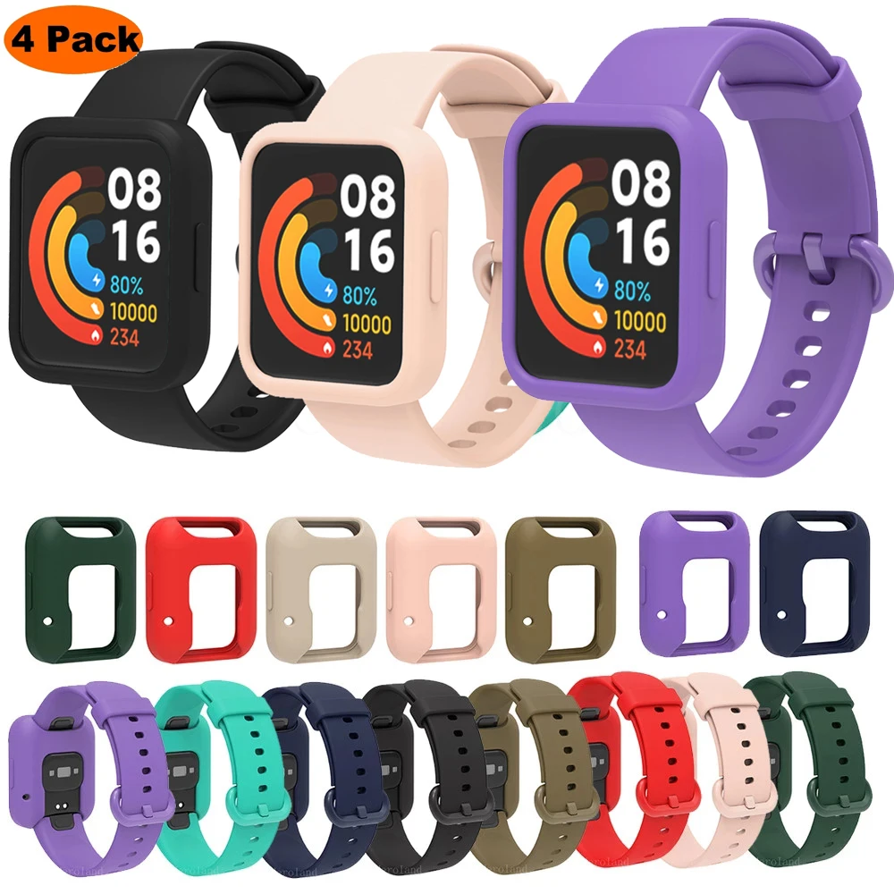 Premium Silicone Watch Band Strap with Protective Cover
