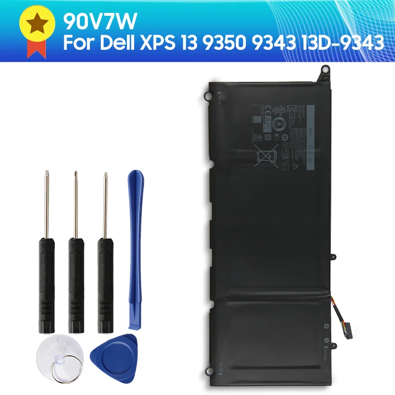 

Сменный аккумулятор 90V7W 5K9CP для Dell XPS 13 9350 9343 13D-9343 56Wh JHXPY 0DRRP DIN02 RWT1R 0N7T6