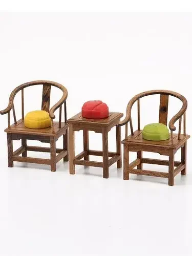 Vintage Mini Tables and Chairs, Dessert Plate, Sushi Wedding Dim Sum Display Rack, Wooden Tableware, New Chinese Style