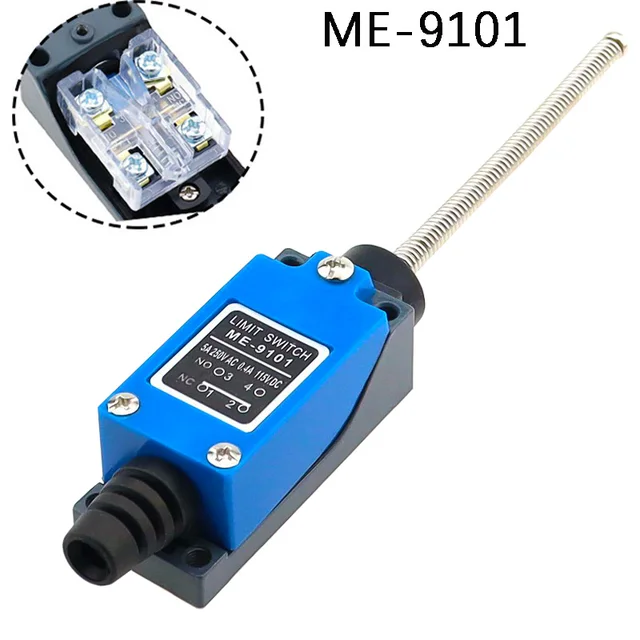 Micro Limit Switch ME-91011NC+1NO Limit Switch - Flexible Coil Spring Rod  (2-Pack) Me 8108 Momentary Yusheng Adjustable Arduino 1pcs ME-9101 Flexible Rod Coil Spring Actuator Momentary Limit Swi