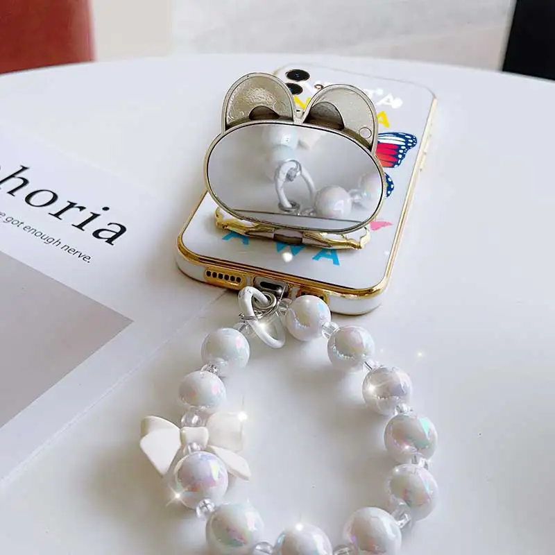 3-Piece Set: Dancing Butterfly Phone Case, Lanyard & Rabbit Stand