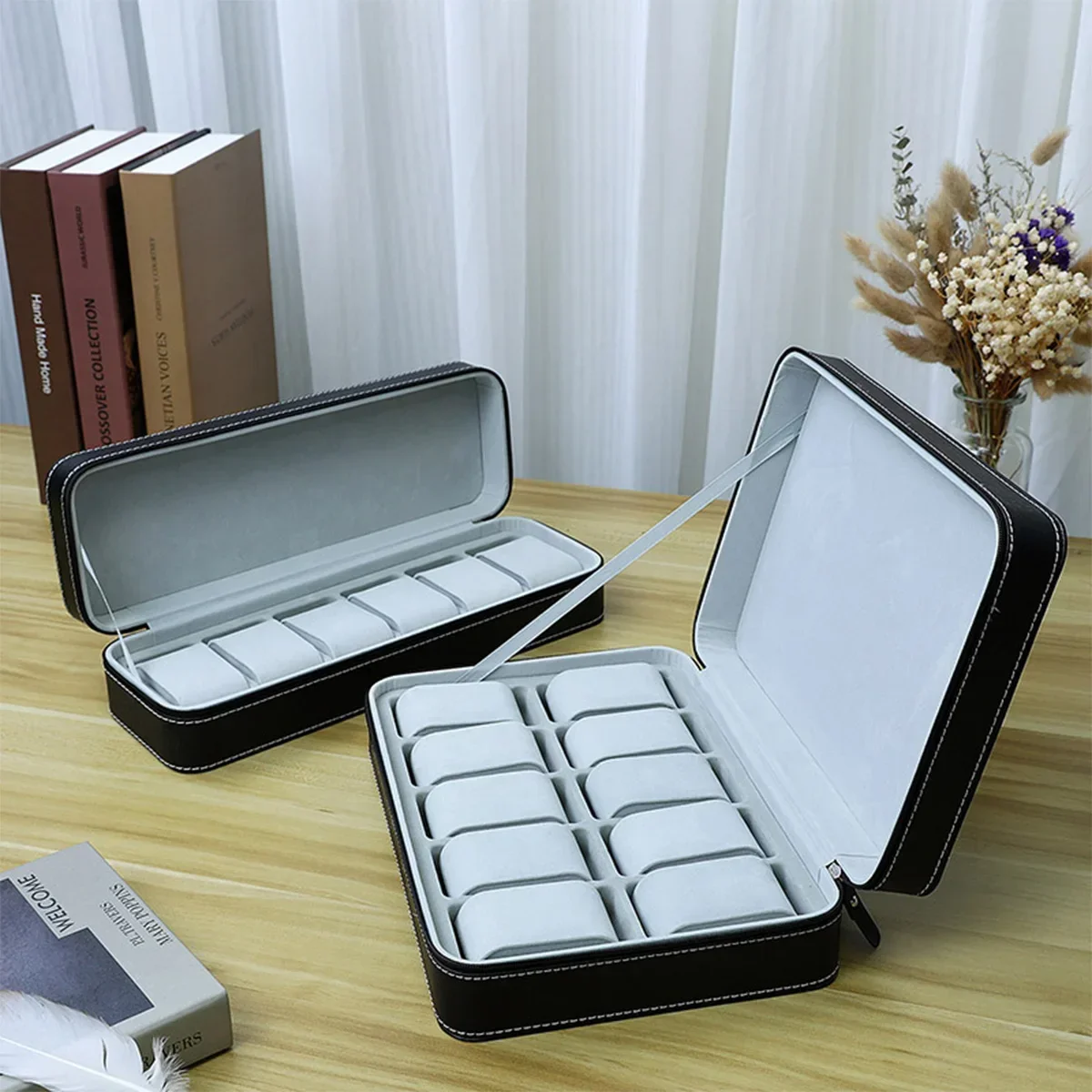 6/10/12 Solts Watches Storage Box Traveling Portable Zipper Watch Case Bracelets Display Box for Dustproof Protection Watch Bag watch storage box watchband storage bag watch storage bag watch storage pouch watch protector