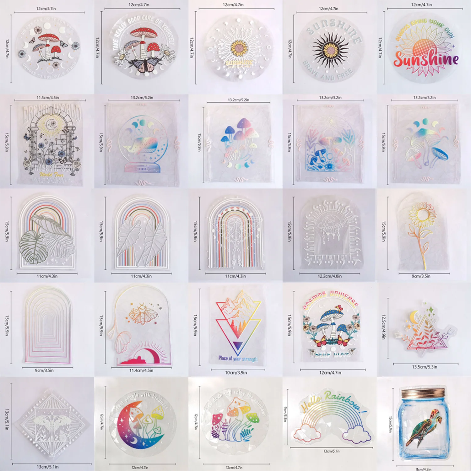Sun Catcher Wall Stickers Rainbow Window Mirror Decals Home Decoration DIY Wallpaper Self Adhesive Mural Electrostatic stickers