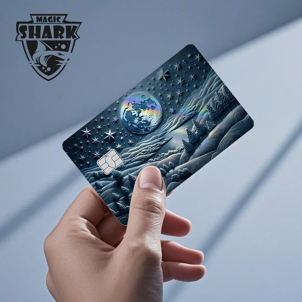 2025 New Cute Holographic Mouse Cat No Fade Laser Reflective Front Skin Cover Skin Sticker for Credit Card Debit Bank Card