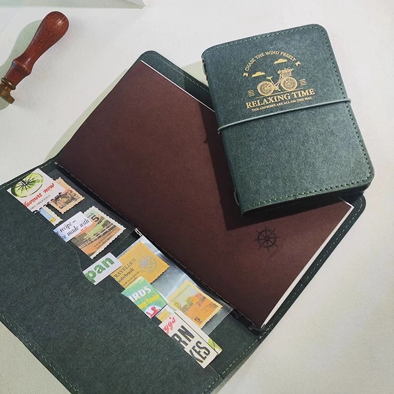 포텐테이트 수채화 용지 100% 코튼 200g 그린 워셔블 크라프트 커버 여행용 수채화 저널북 스케치북 (페인팅용)