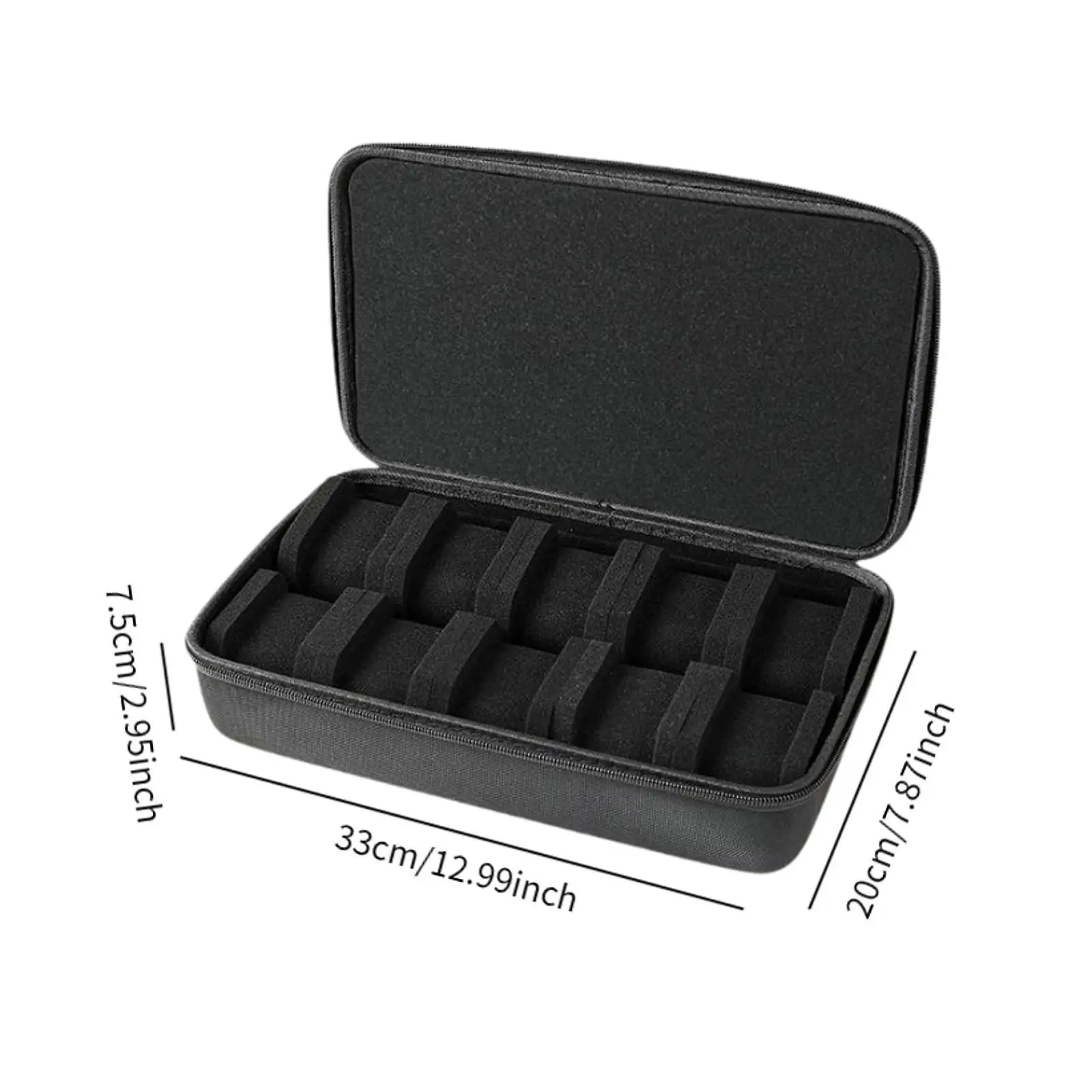 Watch Storage Box 10 Slots Watch Box Organizer Men Watch Display Storage Case Fits Wristwatches and Smart Watches Black