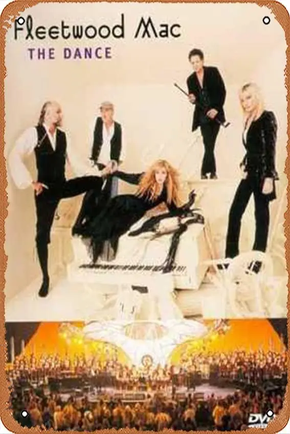 Fleetwood Mac: 댄스 영화 포스터 빈티지 금속 주석 표시, 바용 벽 장식..