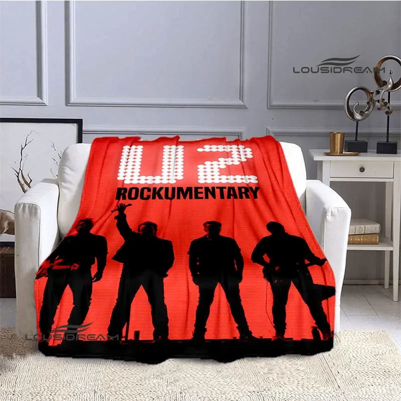 

U2 Rock band retro Printed Blanket bed linings Flannel Warm Blanket Soft Comfortable Blanket Home Travel Blanket Birthday Gift