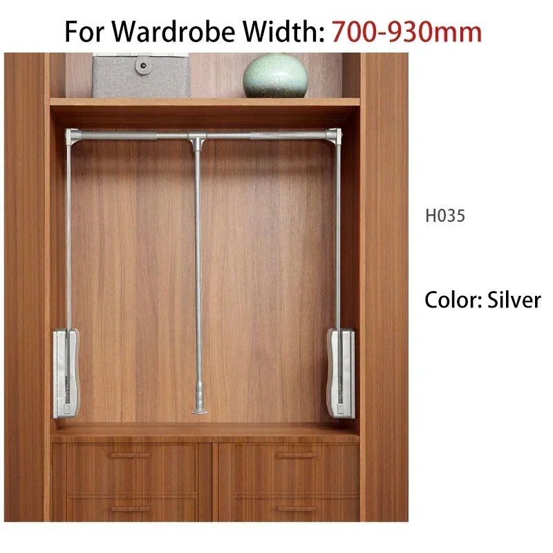 Clothes rack pull-down clothes rail wardrobe lift and flip pull wardrobe pull down and flip up down telescopic balcony cabinet adjustable
