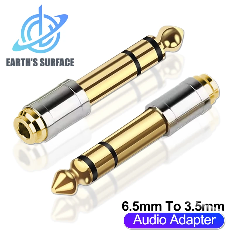 Premium Gold-Plated Audio Adapter - Male to Female Headphone & Microphone Converter Plug