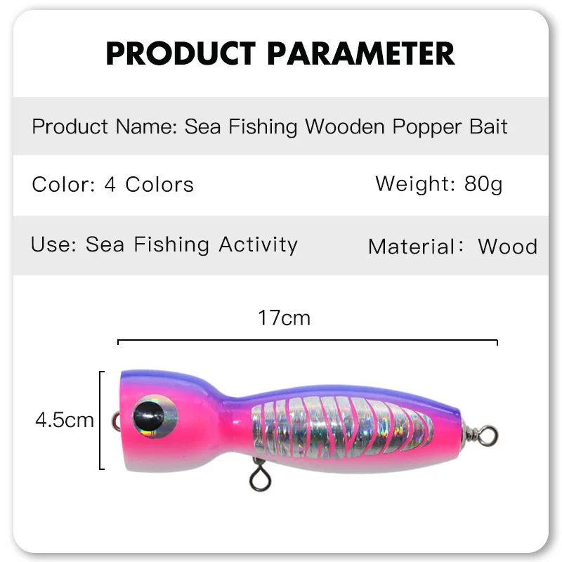 TAIGEK Large Top Water Popper Lure, Artificial Seal Lure ,3D Eyes Hard  Popper with Ring for Saltwater Offshore, Surf Fishing