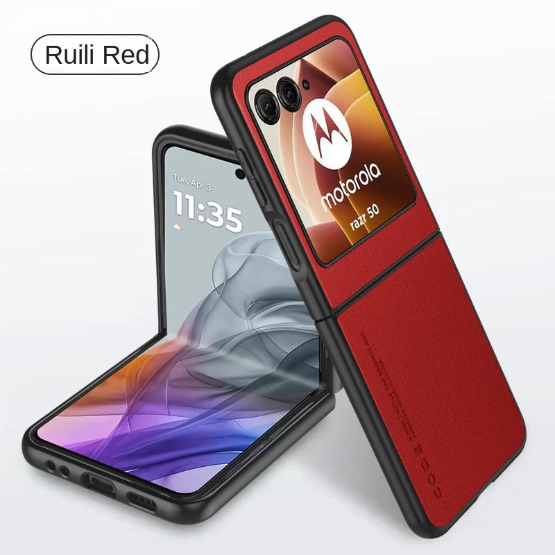 Luxury Leather Shockproof Hard Case – Elegant and Durable Mobile Cover