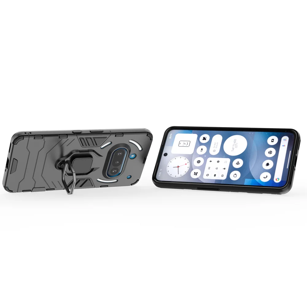 2-in-1 Ring Holder Heavy Duty Phone Case with Hard PC TPU Material