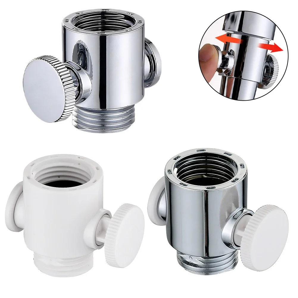 1PC Adjustable Shower Head Diverter Flow Regulator Valve Sprayer Shut-Off Switch 3 Modes Switch Adapter With G1/2 Connections diverter valve shower head diverter valve shower head adapter