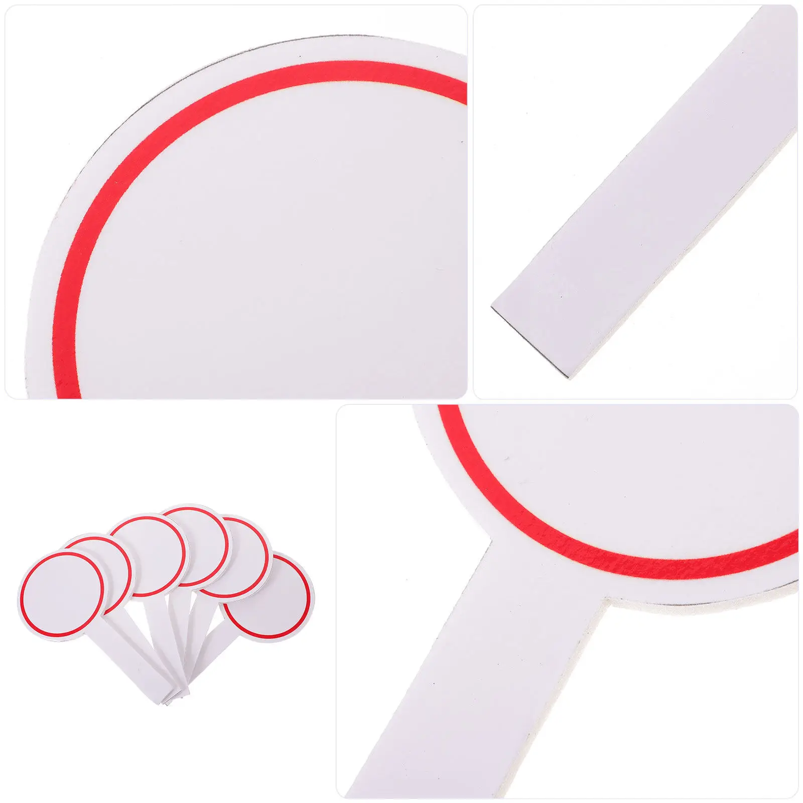 6Pcs 휴대용 폼 화이트보드 단면 건식 지우개 패들 스코어링 보드 경매 투표 심사위원 게임용 미니 화이트보드