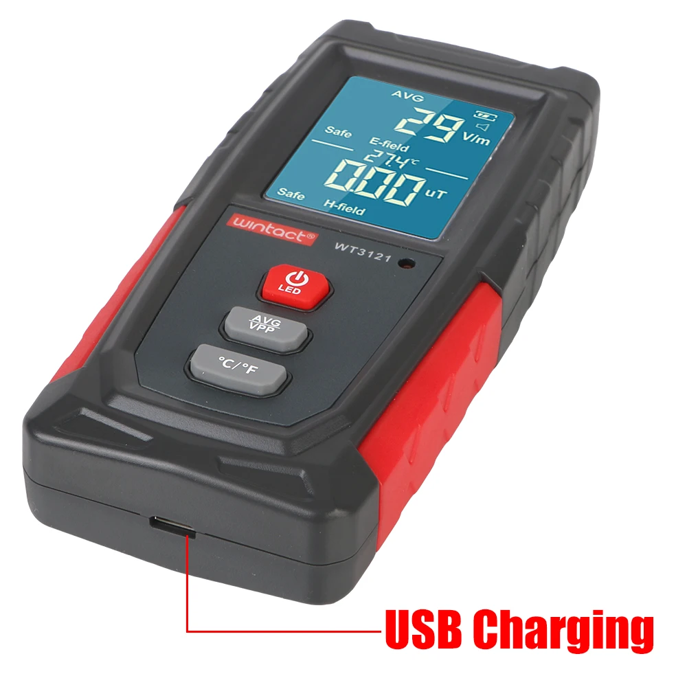 Handheld Portable Counter Radiation Dosimeter Monitor Tester Electromagnetic Radiation Tester Electric Field EMF Meter Detector