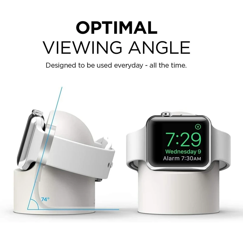 Charger Stand For Apple Watch Series 9 8 Ultra 7 6 5 SE 4 3 2 Charger Dock Station Silicone Bracket Iwatch Charging Cable Holder