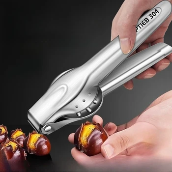 Chestnut and Walnut Cracker Stainless Steel Nut Cracker Home Chestnut Shelling Tool Hazelnut Shelling Tool Nut Cracking Knife