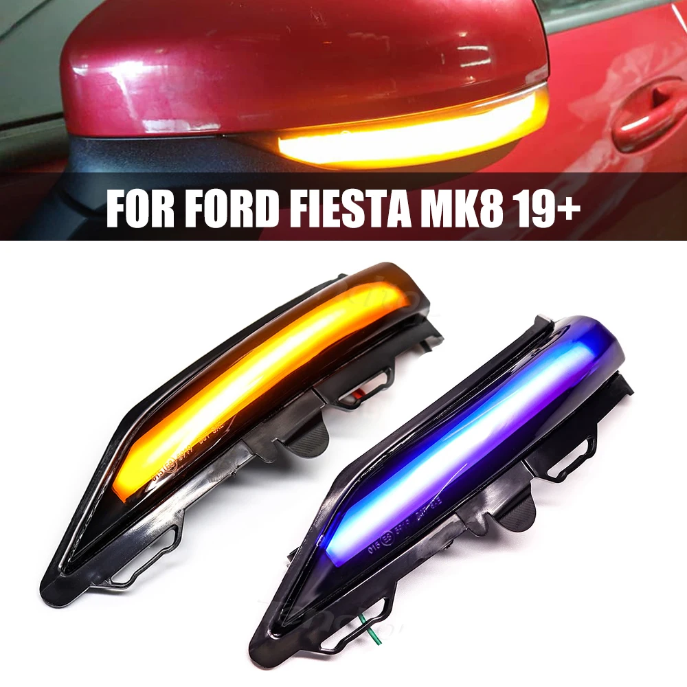 

2pcs For Ford Fiesta MK8 2019+ LED Sequential Turn Signal Light Dynamic Side Repeater Lamp Car Tuning