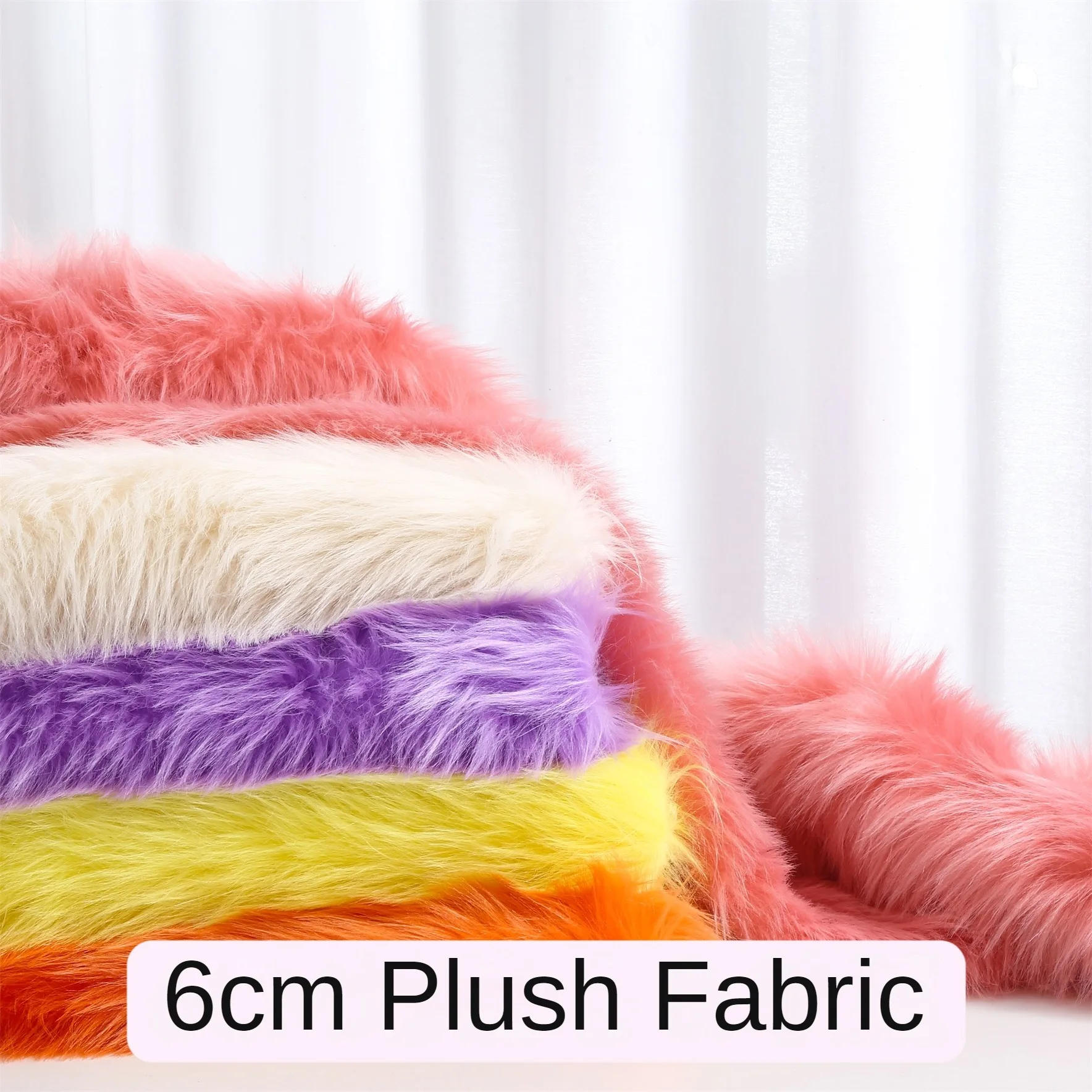 

Plush Fabric By The Meter for Clothing Coats Vests Diy Sewing Encrypted Fur Cloth Soft Plain Decorative Thickened Winter Textile