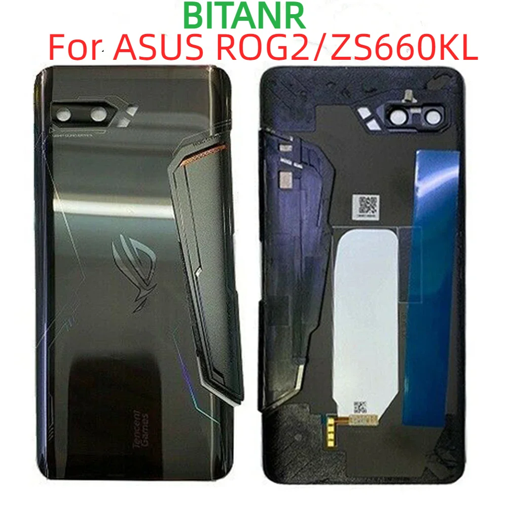 Originale Per Asus Rog2 Coperchio Batteria Vetro Posteriore Per Asus Rog Phone 2 Zs660Kl Con Sostituzione Dell'Obiettivo Della Fotocamera