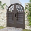 Factory Customize Durable America Australia Europe Style Metal Iron Aluminum Villa Home Fence Courtyard Doule Gate with Lock 3