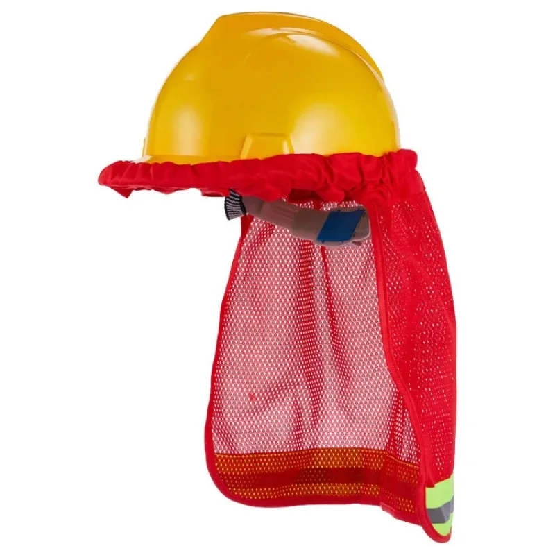 Summer Sun Shade Safety Hard Hat Neck Shield Helmets Reflective Stripe Useful Mesh Reflective Cap Cover for Construction Workers safety helmet