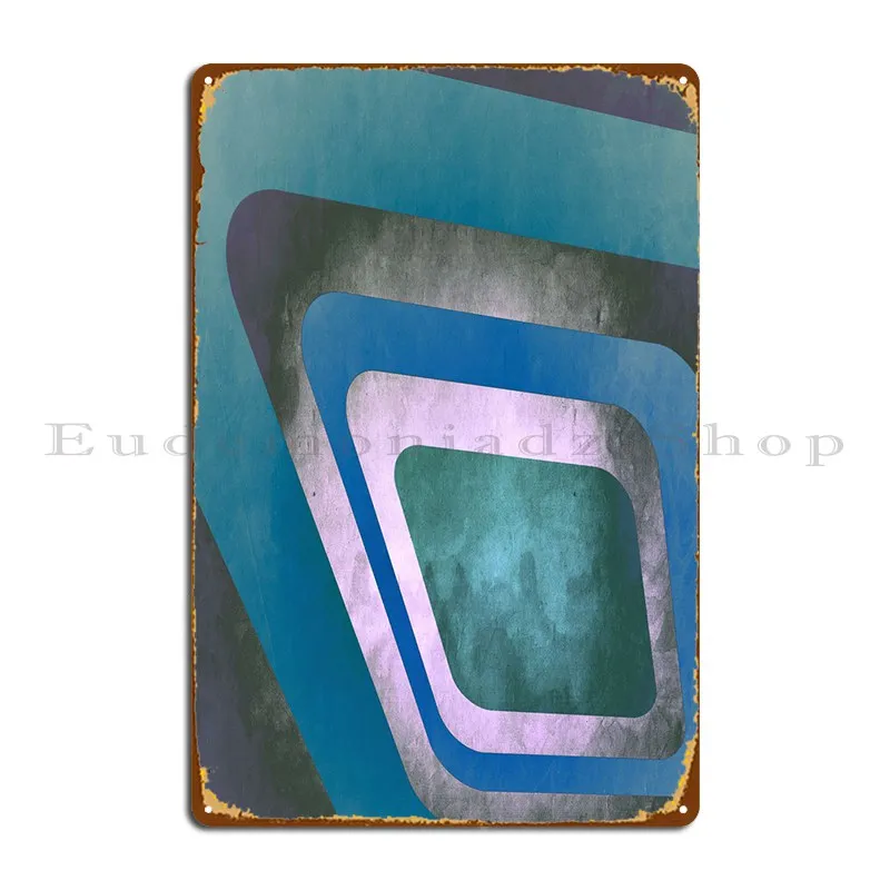 

In Retro Blue And Texture Metal Plaque Poster Funny Funny Club Iron Plaques Tin Sign Poster