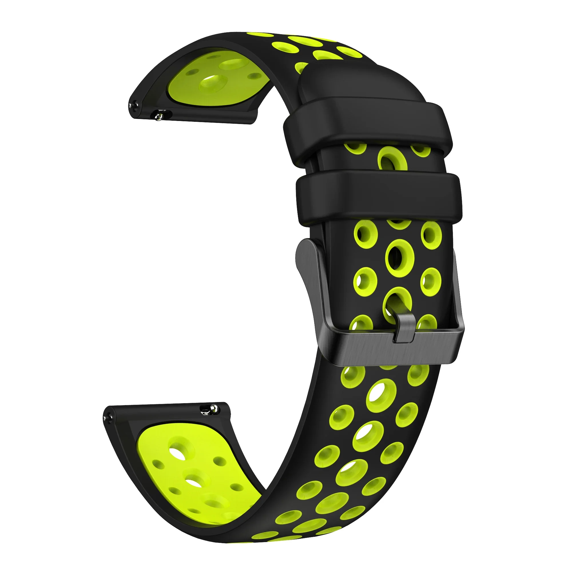 Soft Two-Tone Silicone Replacement Watch Band - 20mm/22mm