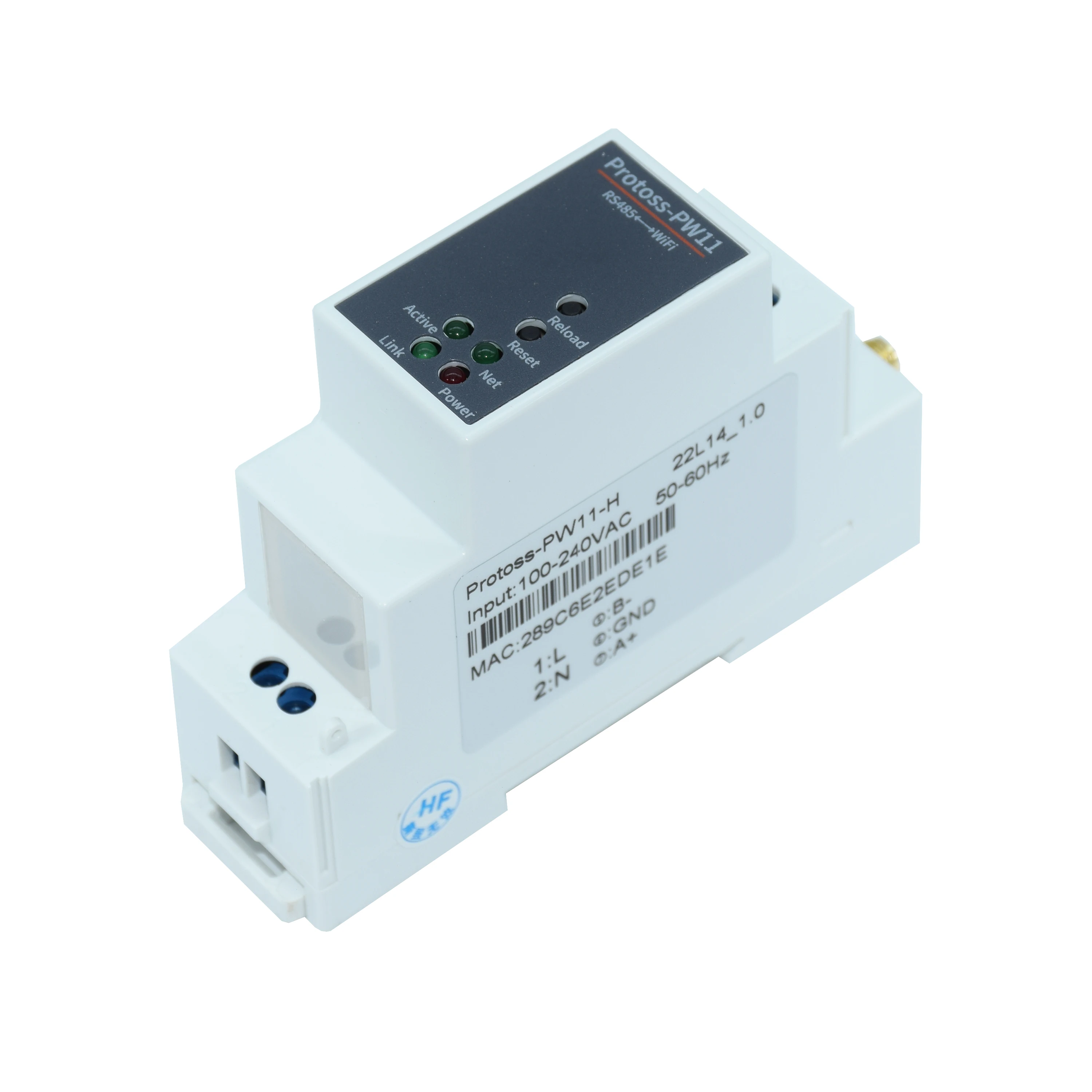 DIN 레일 직렬 포트 RS485-WiFi 변환기 직렬 포트 장치 서버 Protoss-PW11 AC110V220V 또는 DC