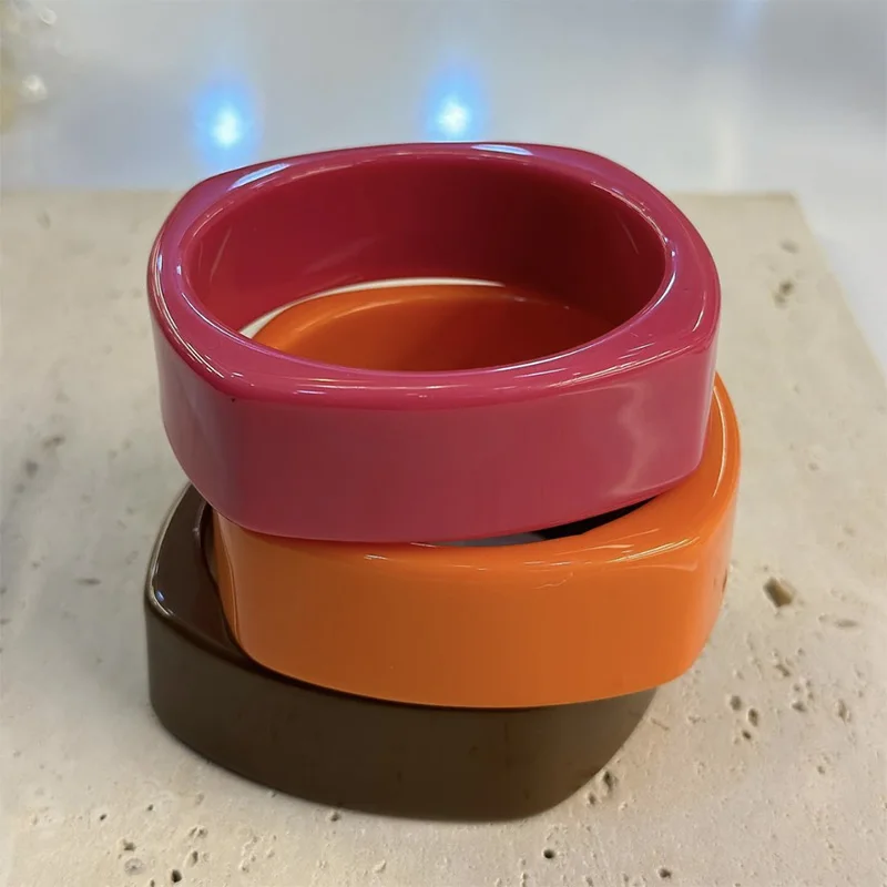 Acrylic Square Cuff Bracelets Bangle for Women