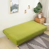 Polar Fleece Fabric Armless Sofa Bed Cover Solid Color Without Armrest Big Elastic Folding Furniture home Decoration Bench Cover 5