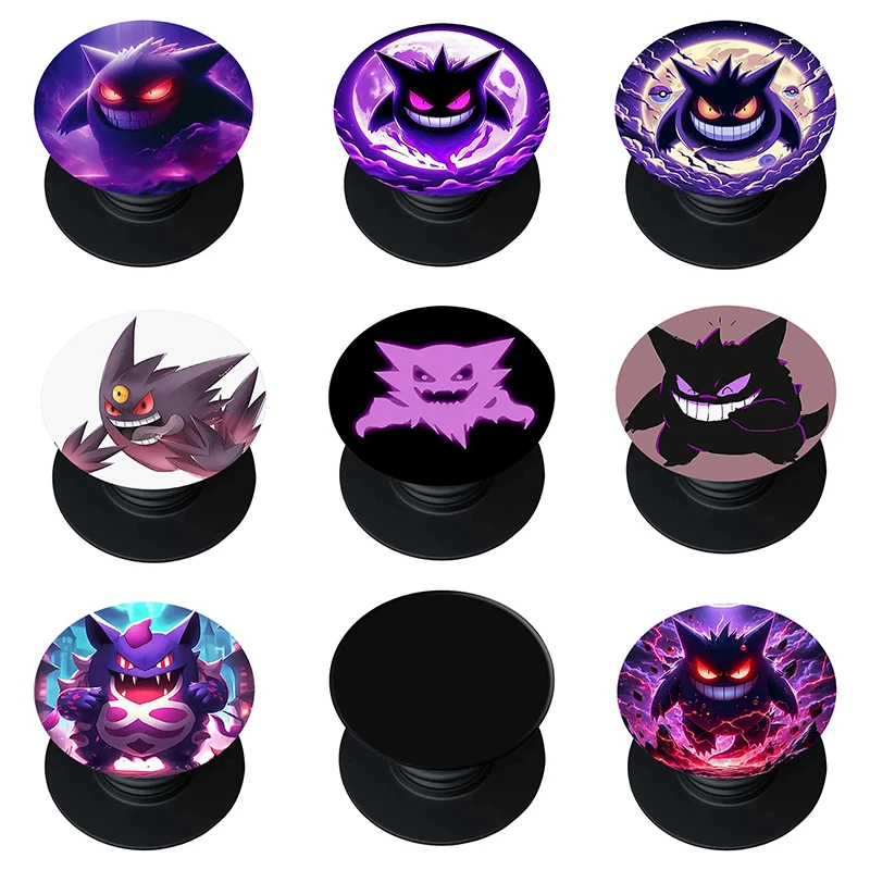 Stylish Black Gengar Phone Grip and Stand Holder