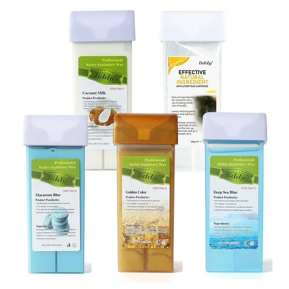 Hair Removal Cream 100g Rosin Free Cartridge Depilatory Hot Film Wax Roller Bikini Face Hair Legs Arm Removal